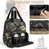 Shoblo Backpack Books Black Diaper Bag for Travel, Waterproof Diaper Bag with Insulated Bottle Pockets & USB Port