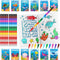 24 Under the Sea Coloring Books with 24 Stacking Crayons, Ocean Animals Party Favors for Kids Birthday Goodie Bag Gift