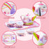 Set Set, 3 4 5 6, JOYIN Unicorn Tea Party for Little Girls, Pretend Pink Tin Teapot Princess Tea Time Play Kitchen Toy