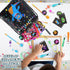 Abbylike 102 Pcs Monster Party Favors, Make Your Own Stickers, Spring Launchers, Drawstring Backpack, Notebooks & More
