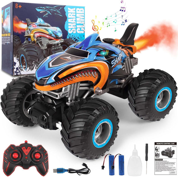 1:16 2.4 GHz All Terrain Monster Truck, RC Truck with 2 Rechargeable Batteries for 80 Mins Play