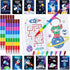 BenLouis 24 Outer Space Mini Coloring Books Kids with 24 Stacking Crayons