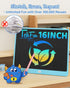 TEKFUN LCD Writing Tablet Doodle Board - 16 Inch Colorful Drawing Pad for Kids, Blue