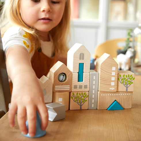 HABA Wooden 18pc Bad Rodach Building Blocks, Made in Germany