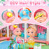 AmiDear 4-Story 11 Playset 3 4 5 6 7 8 9 10 Dollhouse with Rooms, Dream Gift Princess Doll House with Furniture Pool