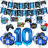 Video Game 10th Birthday Party Decorations, Blue and Black Level Up 10 Balloons Kit for Boys Girls 10 Years Old