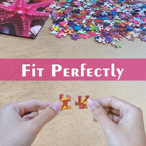 HUADADA Jigsaw Puzzles for Adults 1000 Pieces, Beach Shells Interlock Perfectly Letter on Back No Dust, Home Decor Birthday Party Gift Toy for Men Women Elders Seniors (27.5"x19.6"), 1:1 Poster