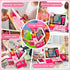 Playset Playset VOPOGLNE Cash Register Toy for Kids, Real Calculator Register, Pretend Play Store with Music, Scanner