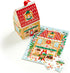 Mudpuppy Santa's Bakery – 48 Piece House Shaped Puzzle Ornament with A Colorful Illustration of A Festive Bakery