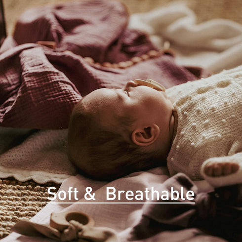 Muslin Swaddle Blankets, Neutral Burp Cloths, Receiving Blanket for Newborn Boys and Girls, 5 Pack Breathable Swaddle