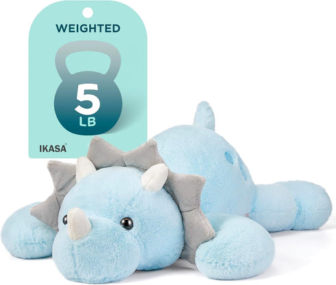 IKASA 5 lbs Weighted Stuffed Animal Triceratops Dinosaur Plush Toy,30 inches Giant