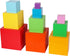 2 TOWO Wooden Stacking Boxes Rainbow Colours-Nesting and Sorting Cups Blocks for Toddlers-Stacking Cubes Educational