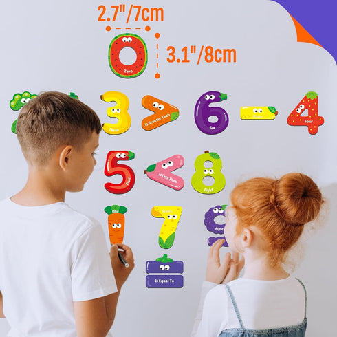 Magnetic Numbers & Math Symbols, Educational Learning Tool for Kids, 25PCS Magnets for Toddlers