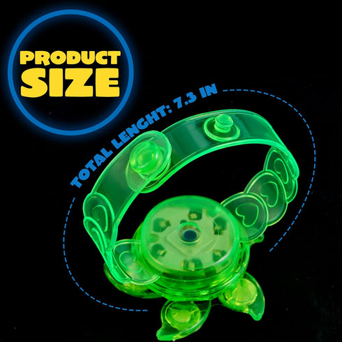 12 JOYIN Psck LED Light Up Fidget Spinner Bracelets, Glow in The Dark Fidget Party Favors for Kids, School Goodie Bags