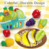 YOROCANO 108Pc Set Pretend Play Food for Kids Kitchen - Pretend Play Kitchen Accessories, Toys Play Food for Toddlers