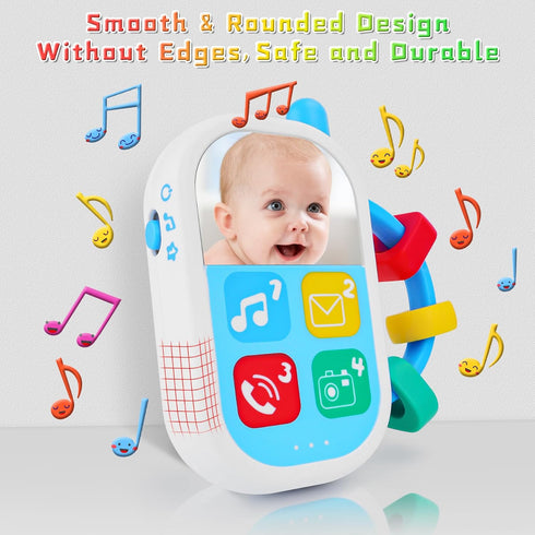 5PCS 0-18 Baby Sensory Toys - Baby Rattle Teething Toys Kits with Music, Infant Newborn Montessori Toys for Boys Girls