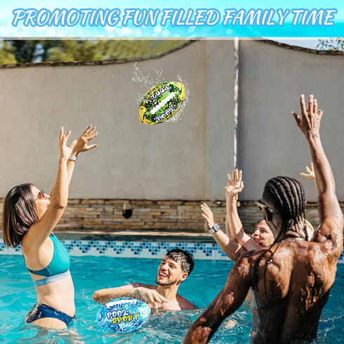 2 Pieces Water Football for Kids, 9 Inch Waterproof Beach Football for Outdoor Pool Game