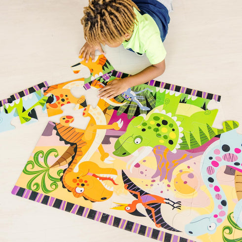 Melissa & Doug Dinosaur Dawn Jumbo Jigsaw Floor Puzzle (24 pcs, 2 x 3 feet)