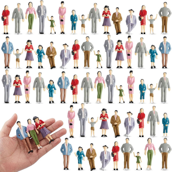 Namalu 98 Pcs 1: 25 Scale Miniature People Figurines Tiny Painted Model