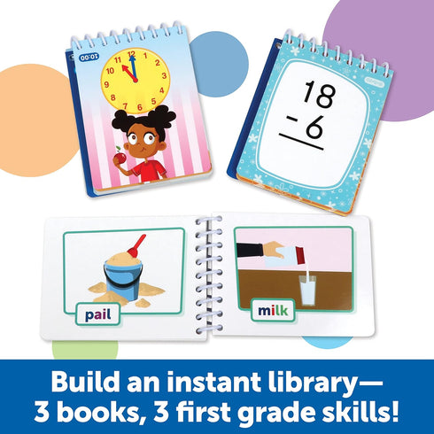 Learning Resources Skill Builders! First Grade Flipbook Library - 3 Pieces, Educational Activities for Kids 6+