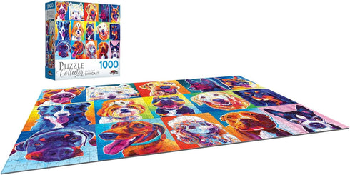 RoseArt - Puzzle Collector - Happy Dawgs, 1000 Piece Jigsaw Puzzle