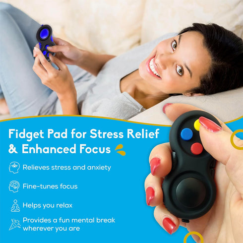PILPOC Fidget Pad, Fidget Controller Toy for Highly Increased Focus, Reduced Stress & Anxiety, Enhances Productivity