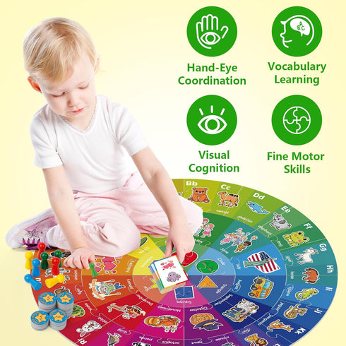 Kids Floor Puzzles - Toddler Jigsaw Alphabet ABC Learning Games, Educational Toys for Preschool and Kindergarten