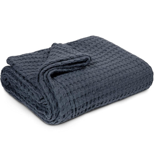 Simka Rose Waffle Baby Blanket Cotton Soft Breathable Swaddle Blanket for Nursery,