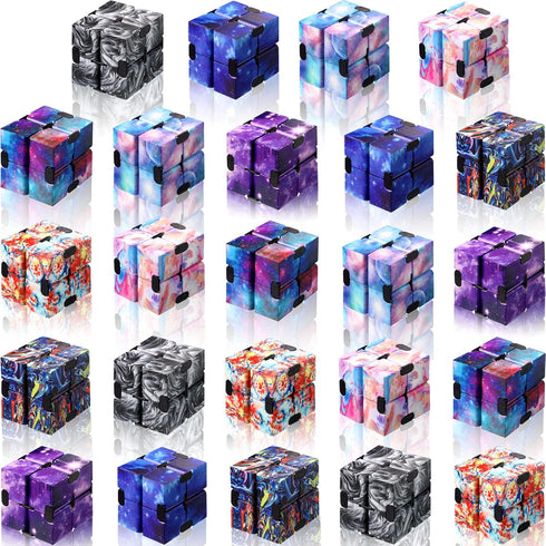 Sumind 24 Pieces Infinity Cube Fidget Toy Mini Blocks Cube Bulk Gadget