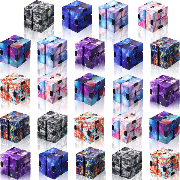 Sumind 24 Pieces Infinity Cube Fidget Toy Mini Blocks Cube Bulk Gadget