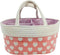 Pink Diaper Caddy Organizer for Baby Girl-Large Portable Diaper Caddy Basket for
