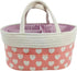 Pink Diaper Caddy Organizer for Baby Girl-Large Portable Diaper Caddy Basket for