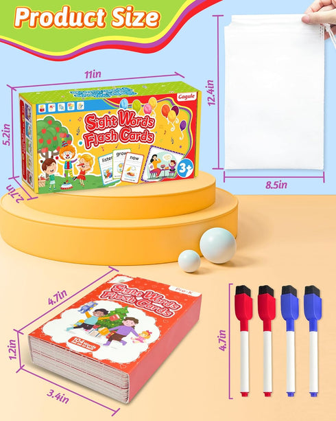 520 1st 2nd 3rd 3+ Sight Words Flash Cards Kindergarten, Dolch & Fry Sight Word Reading Writing Spelling Games