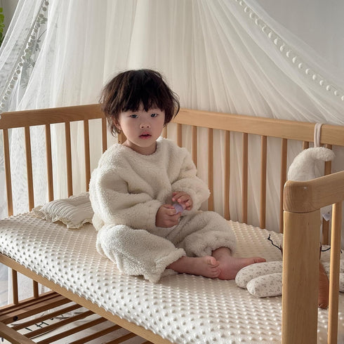 Mattress(28"x 52"), La&Sheer Baby Plush Crib Sheets for Boys Girls, Luxury Ultra Soft Fluffy Crib Sheet for Standard