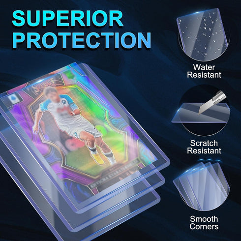 Btlwpy 1000 Cards,3"X4" (500 Sleeves+500 Card Sleeves Clear Loads for Baseball Card Protectors Sleeves for Cards,Hard