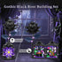 Sets 359 Alagoo Gothic Black Roses Building Blocks Kit, Mysterious Dark Bloom with Vase Toy Building for Boys Girls