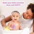 Cradle Cap Treatment Kit for Baby Girl, Comb & Bath Sponge, Baby Bath Essentials (Pink 6-Pack)