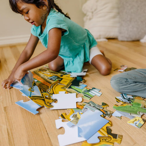 Melissa & Doug Jumbo Jigsaw Floor Puzzle - Building Site, 48 pcs, FSC Certified