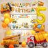 SOIAODRAH 5 Construction Birthday Party Supplies Years Old,Construction Balloons Construction Party Balloon Garland Kit