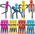 Veakeqe 16 PCS Suction Cup Robot Toy,Shape Changing Telescopic Pop Tubes Autism Sensory