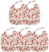 IHCVHQX 1 Pack Baby Feeding Bibs for Boys Girls Strawberries and Daisies Button Newborn Infant Bibs Teething Bib