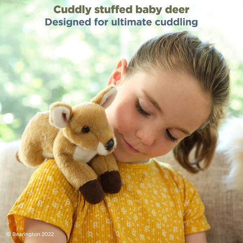 Bearington Lil' Ember Small Plush Stuffed Animal Fawn, Deer 9 inches
