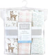 3pk, 0-3 Hudson Baby Unisex Baby Quilted Cotton Swaddle Wrap Enchanted Forest, Months