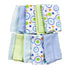 Spasilk Soft Terry Washcloth Wipes Set for Newborns, Pack of 10, Blue Circles
