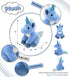 DolliBu Plush Blue Unicorn Stuffed Animal - Soft Huggable Toy, Adorable Playtime Gift for Kids and Adults, 9 Inches