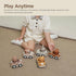 1-3, 6-Pack Set Nueplay Toy Cars for Toddlers Friction Powered Push and Go Vehicle with Animal Finger Puppets for Boys