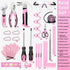 26-Piece Set, 12" 6+, SHALL Kids Size Tool Pink Real Tools for Kids with Tool Bag, Safety Certified Children Learning