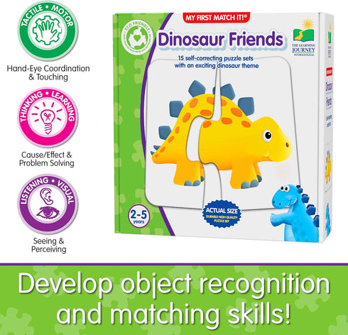 My First Match It - Dinosaurs by The Learning Journey, 15 Self-Correcting Puzzles for 2 Year Old Educational Toys