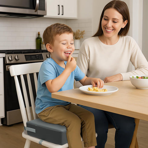 Eiury Toddler Booster Seat Dining Table Kitchen Chair, Waterproof Anti-Scratch PU Cushion, Non-Slip Bottom, Adjustable