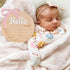 BEADED Bow(Bow-1) Hello World Birth Announcement - Bow Baby Girl Announcement Sign,Hello World Baby Girl Hospital Sign